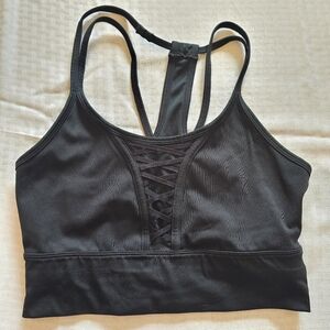 Nike Black Strappy Sports Bra Size Small Medium Support